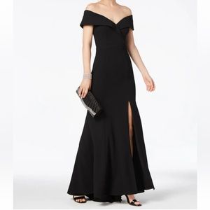 XSCAPE Long Black Evening Formal Ball Gown Size 8 Petite